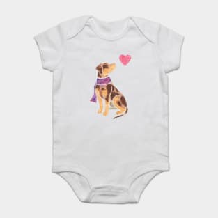 Watercolour Catahoula Leopard Dog Baby Bodysuit